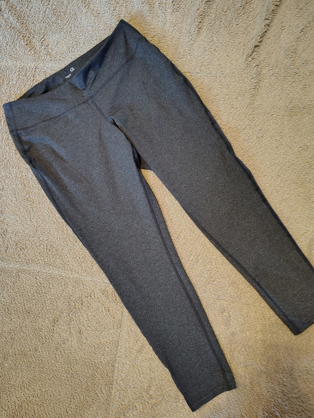 Gap Fit Womens Charcoal Grey Mid Rise Athletic Leggings Ankle Length Yoga Run XL